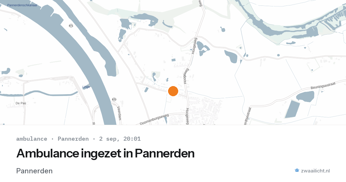 Ambulance ingezet in Pannerden — 2 sep 2026