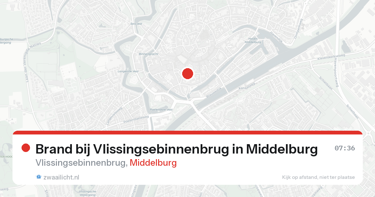 Brand bij Vlissingsebinnenbrug in Middelburg — 25 aug 2026