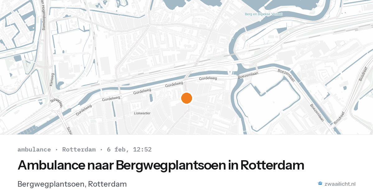 Ambulance naar Bergwegplantsoen in Rotterdam — 6 feb 2026