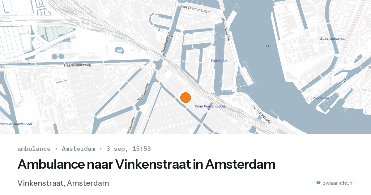 Ambulance naar Vinkenstraat in Amsterdam — 3 sep 2026