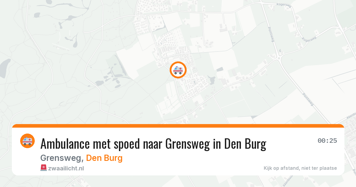 Ambulance met spoed naar Grensweg in Den Burg — 4 aug 2026
