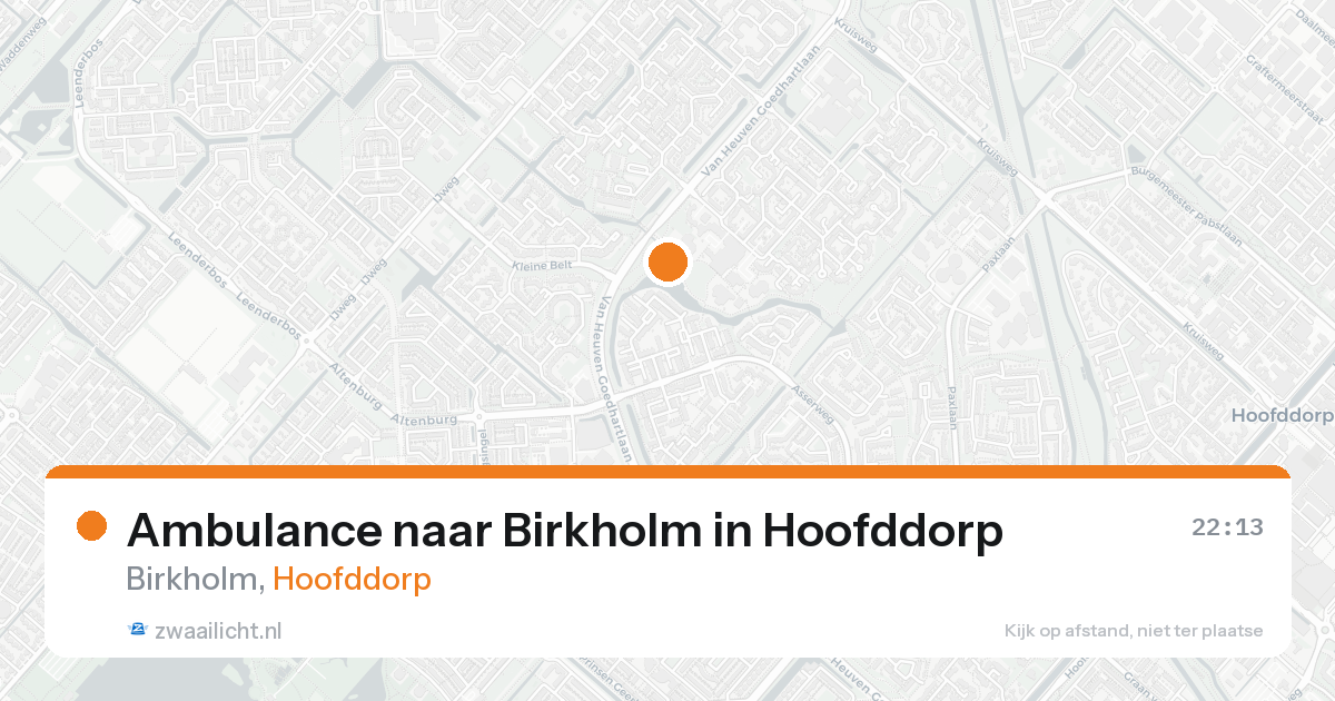 Ambulance naar Birkholm in Hoofddorp — 17 aug 2026