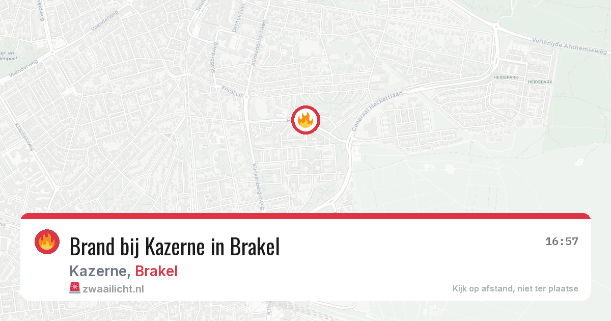 Brand bij Kazerne in Brakel — 8 mei 2026