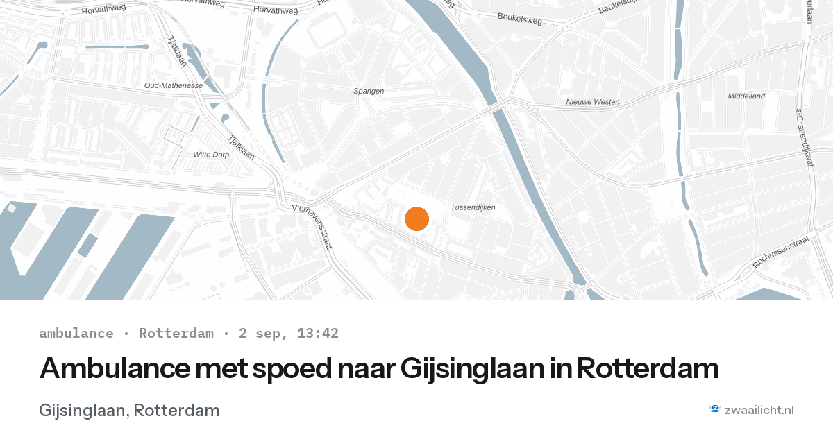 Ambulance met spoed naar Gijsinglaan in Rotterdam — 2 sep 2026