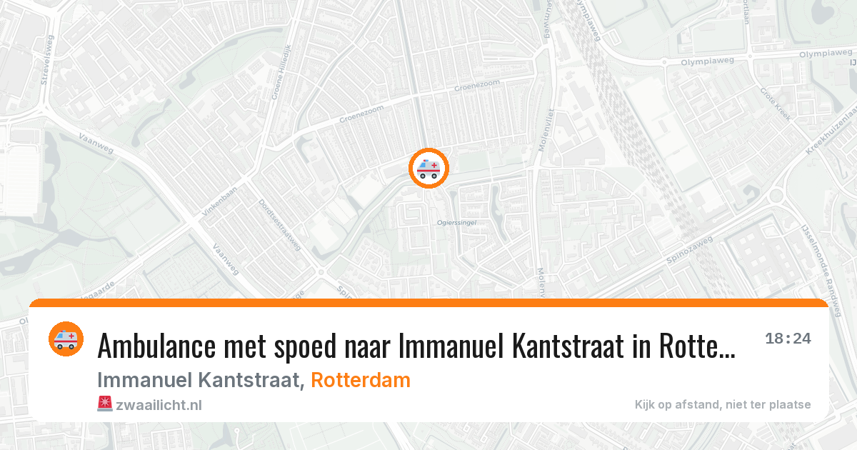 Ambulance met spoed naar Immanuel Kantstraat in Rotterdam — 10 mei 2026