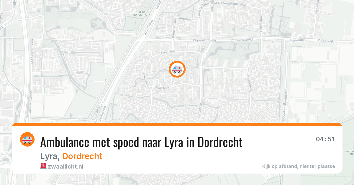Ambulance met spoed naar Lyra in Dordrecht — 7 aug 2026