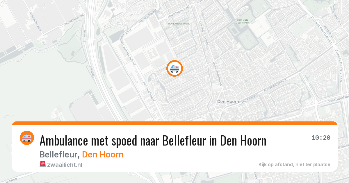 Ambulance met spoed naar Bellefleur in Den Hoorn — 26 mei 2026