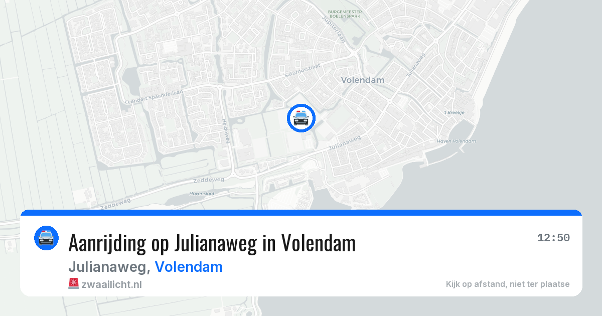 Aanrijding op Julianaweg in Volendam — 4 apr 2026