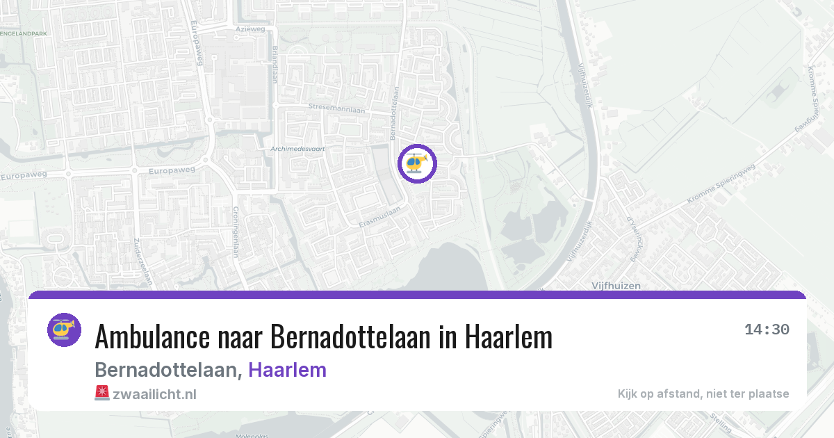 Ambulance naar Bernadottelaan in Haarlem — 5 jul 2026