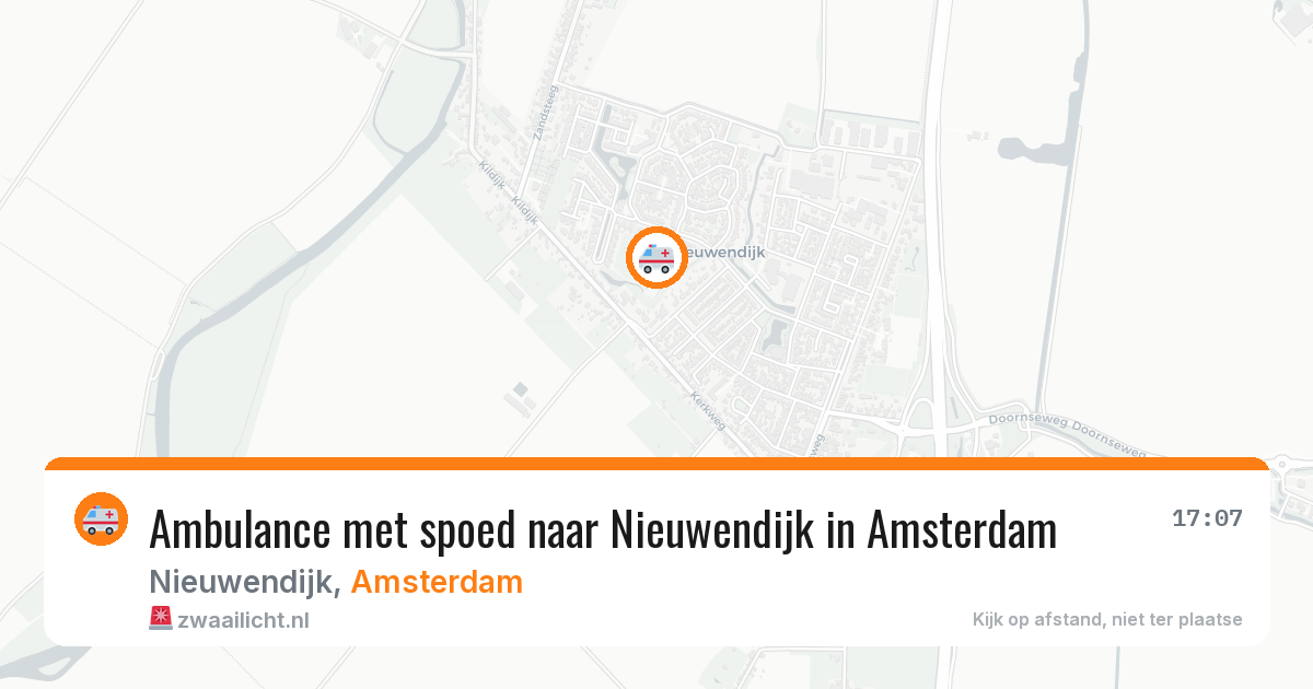 Ambulance met spoed naar Nieuwendijk in Amsterdam — 10 aug 2026