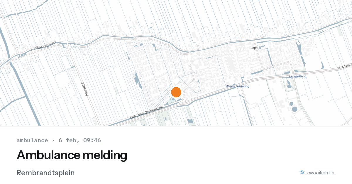 Ambulance melding — 6 feb 2026