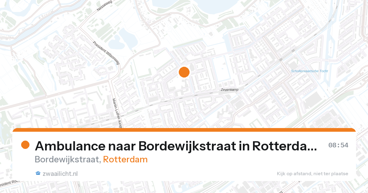 Ambulance naar Bordewijkstraat in Rotterdam — 27 aug 2026