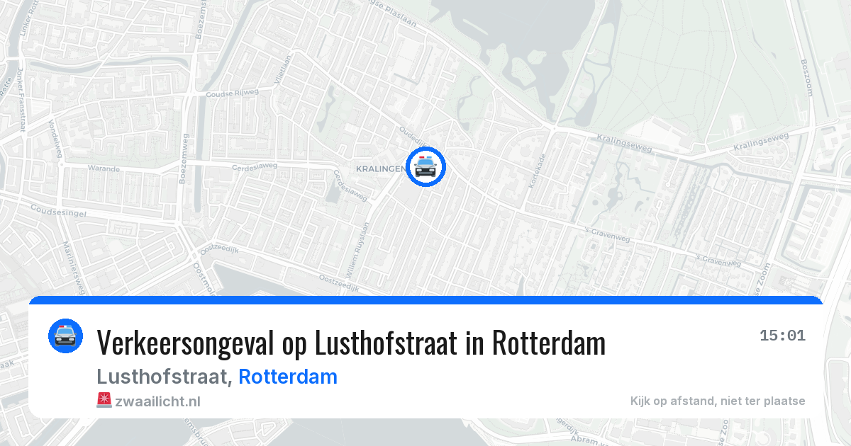 Verkeersongeval op Lusthofstraat in Rotterdam — 9 mei 2026