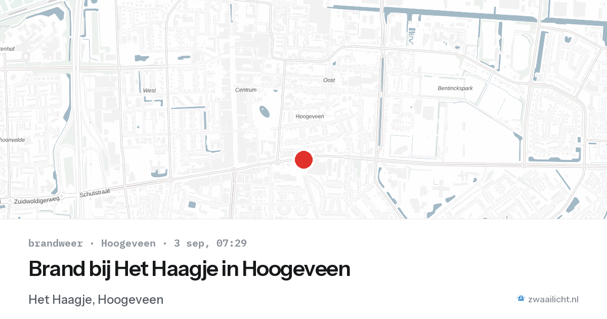 Brand bij Het Haagje in Hoogeveen — 3 sep 2026