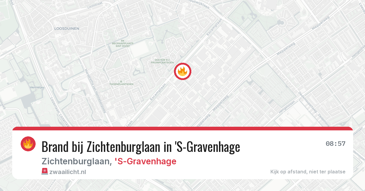Brand bij Zichtenburglaan in 'S-Gravenhage — 11 aug 2026