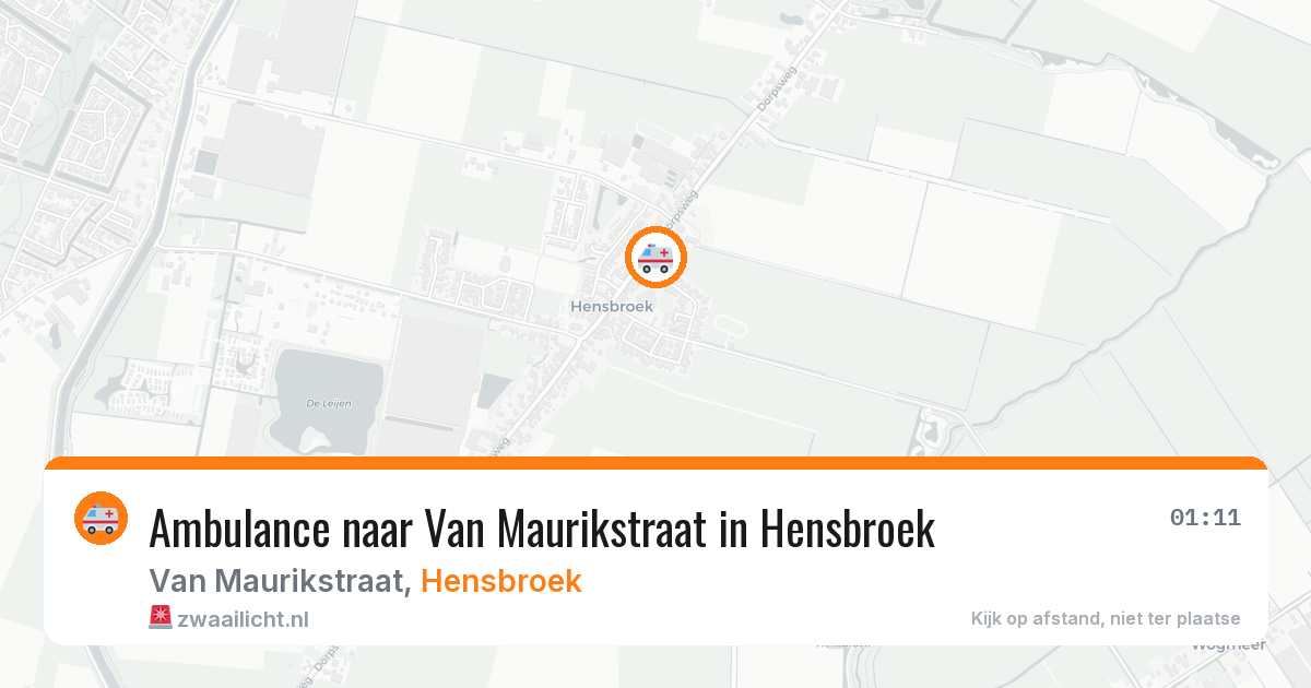 Ambulance naar Van Maurikstraat in Hensbroek — 5 jun 2026