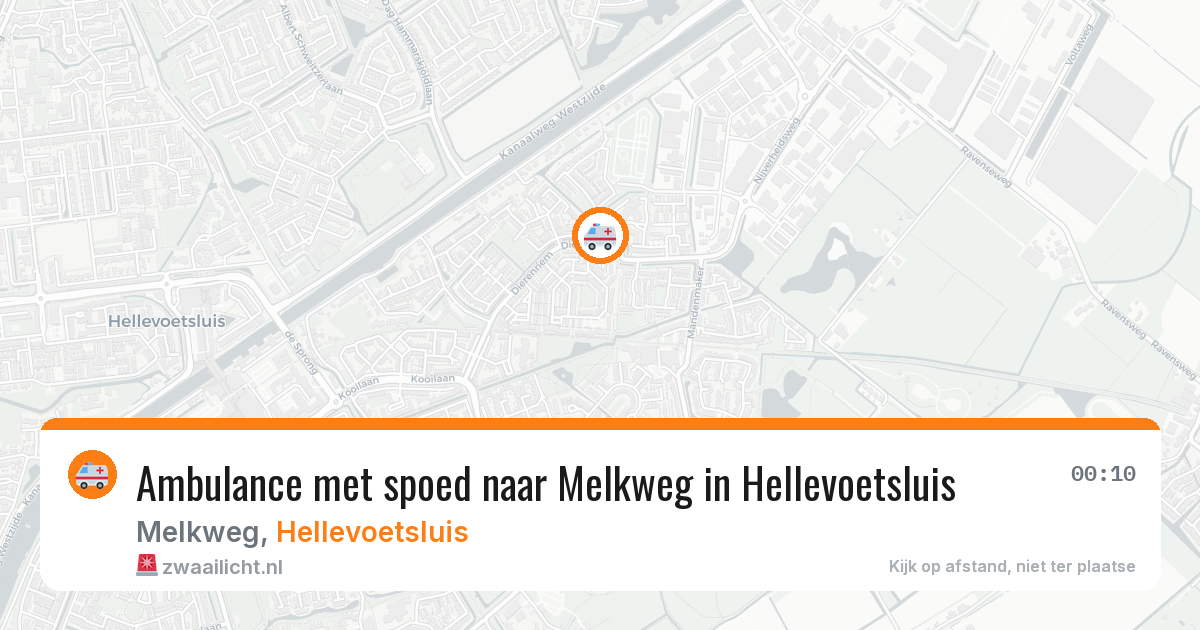 Ambulance met spoed naar Melkweg in Hellevoetsluis — 4 jul 2026