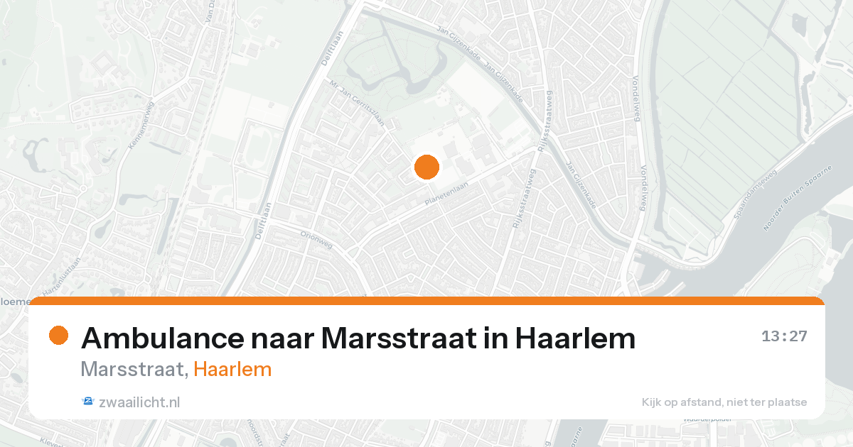 Ambulance naar Marsstraat in Haarlem — 16 aug 2026