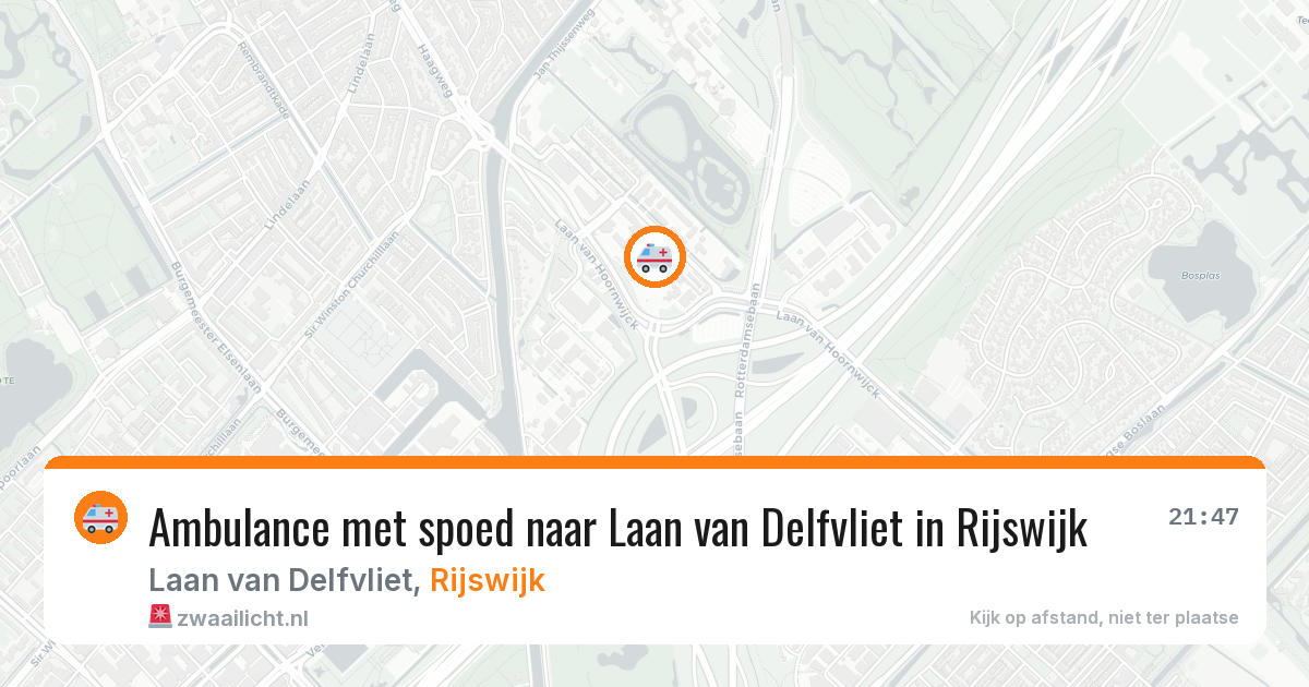 Ambulance met spoed naar Laan van Delfvliet in Rijswijk — 30 mei 2026