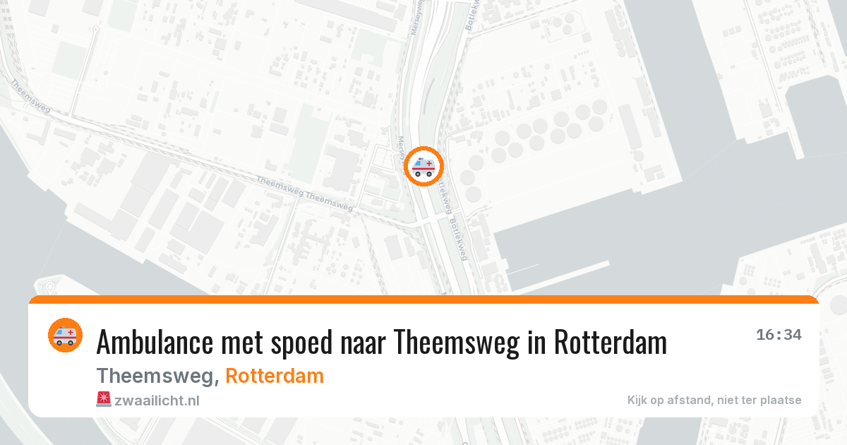 Ambulance met spoed naar Theemsweg in Rotterdam — 29 jun 2026