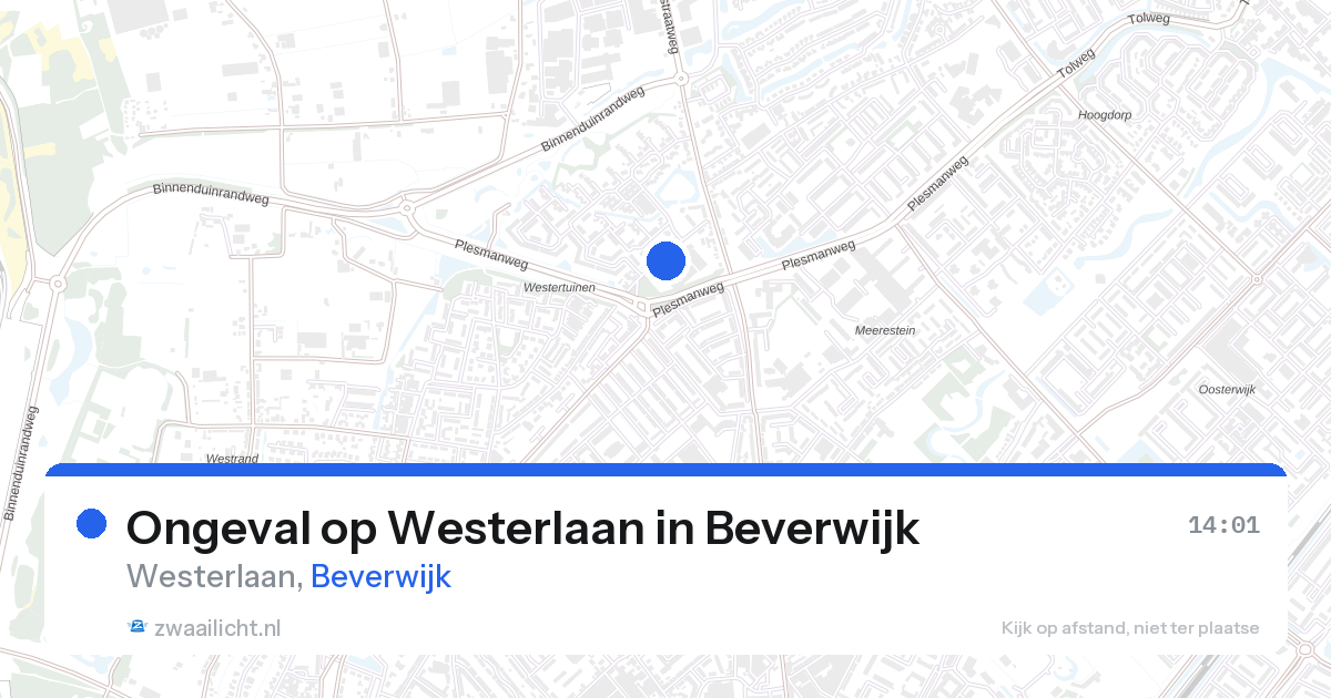 Ongeval op Westerlaan in Beverwijk — 27 aug 2026