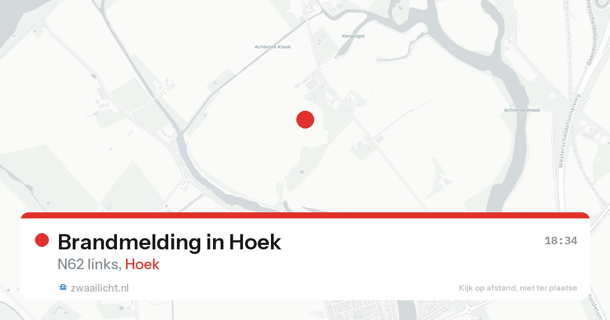 Brandmelding in Hoek — 22 aug 2026