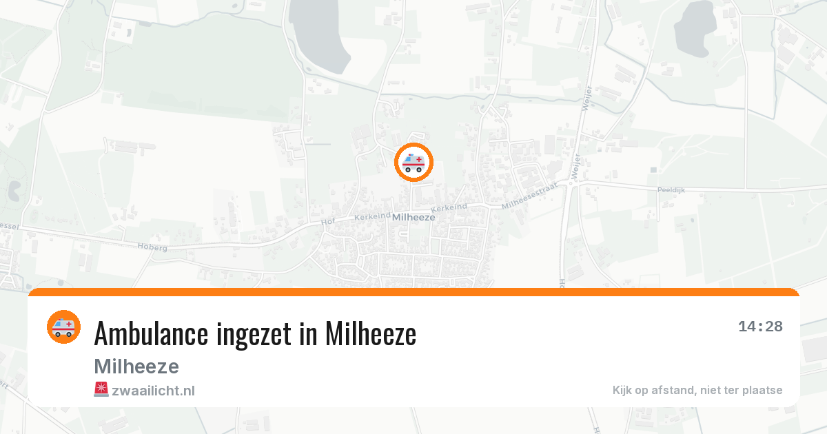 Ambulance ingezet in Milheeze — 4 aug 2026
