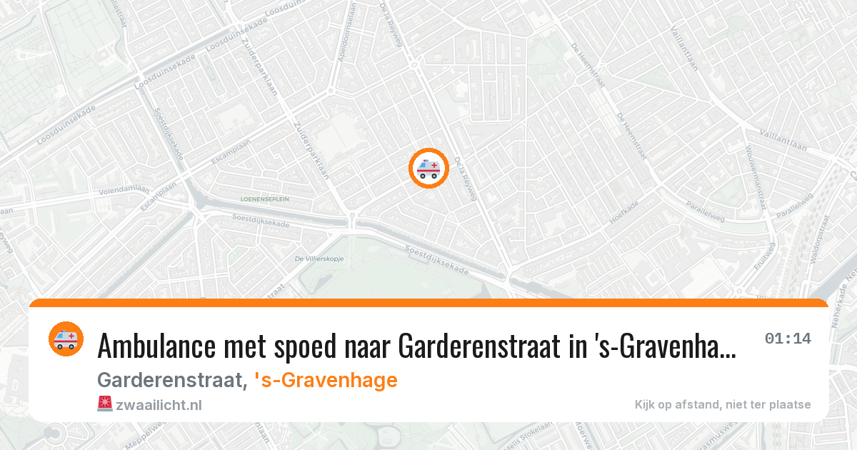 Ambulance met spoed naar Garderenstraat in 's-Gravenhage — 30 mei 2026