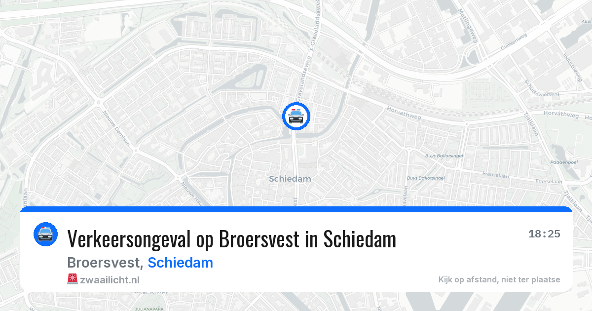 Verkeersongeval op Broersvest in Schiedam — 19 jun 2026