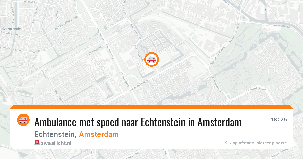 Ambulance met spoed naar Echtenstein in Amsterdam — 5 aug 2026