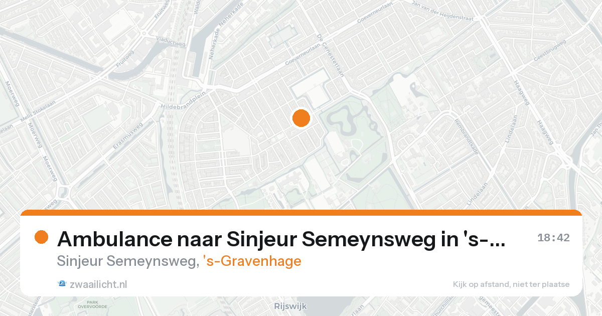 Ambulance naar Sinjeur Semeynsweg in 's-Gravenhage — 22 aug 2026