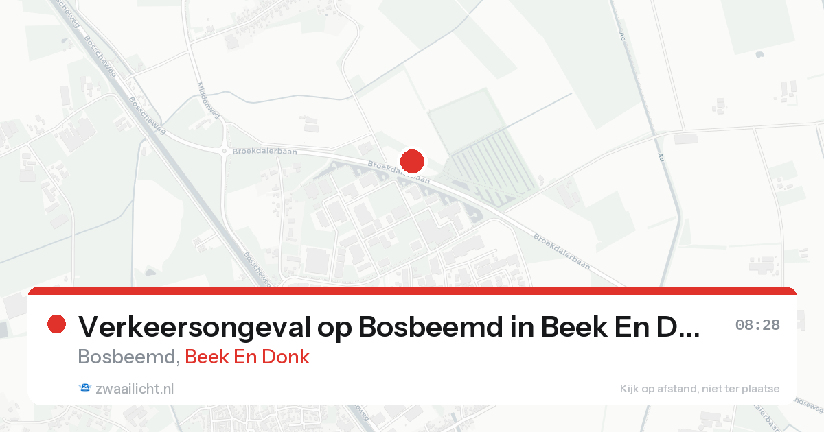 Verkeersongeval op Bosbeemd in Beek En Donk — 18 aug 2026