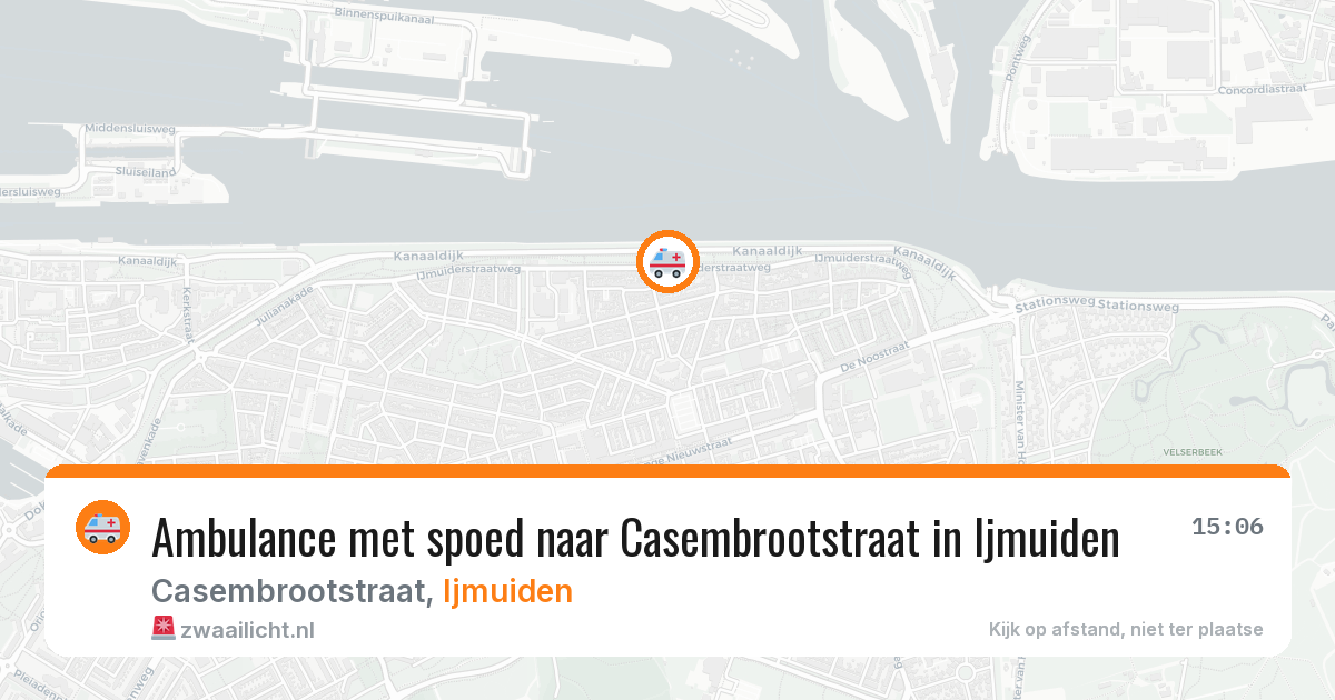 Ambulance met spoed naar Casembrootstraat in Ijmuiden — 27 jun 2026