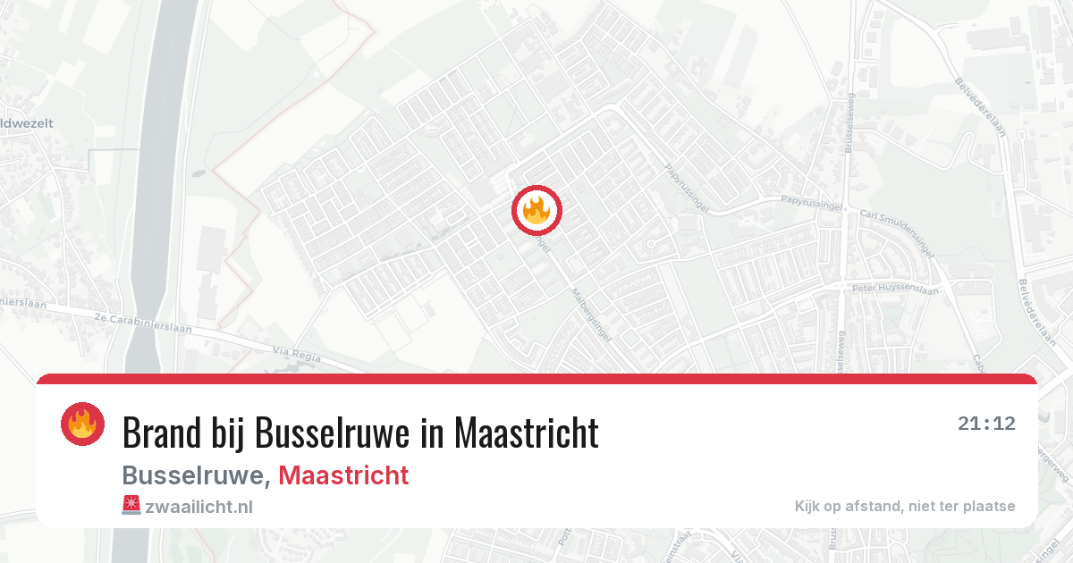 Brand bij Busselruwe in Maastricht — 28 mei 2026