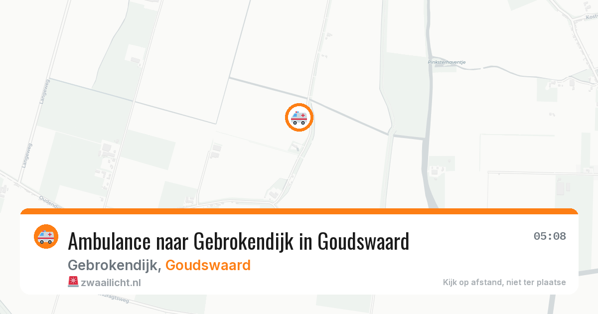 Ambulance naar Gebrokendijk in Goudswaard — 17 jul 2026