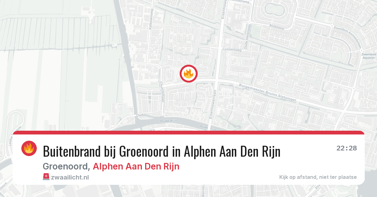 Buitenbrand bij Groenoord in Alphen Aan Den Rijn — 27 jun 2026