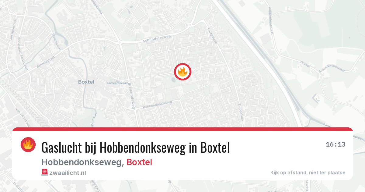 Gaslucht bij Hobbendonkseweg in Boxtel — 29 jan 2026