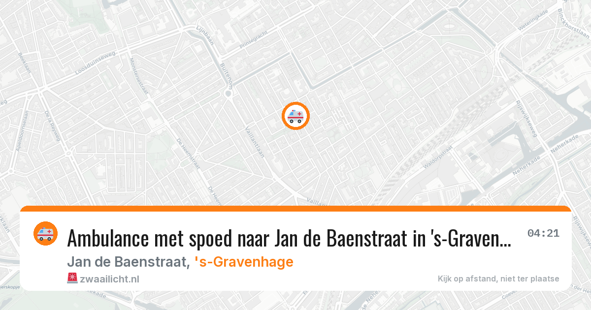 Ambulance met spoed naar Jan de Baenstraat in 's-Gravenhage — 13 jun 2026