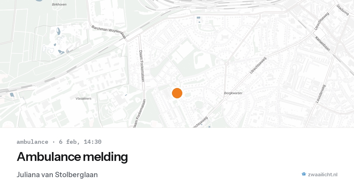 Ambulance melding — 6 feb 2026