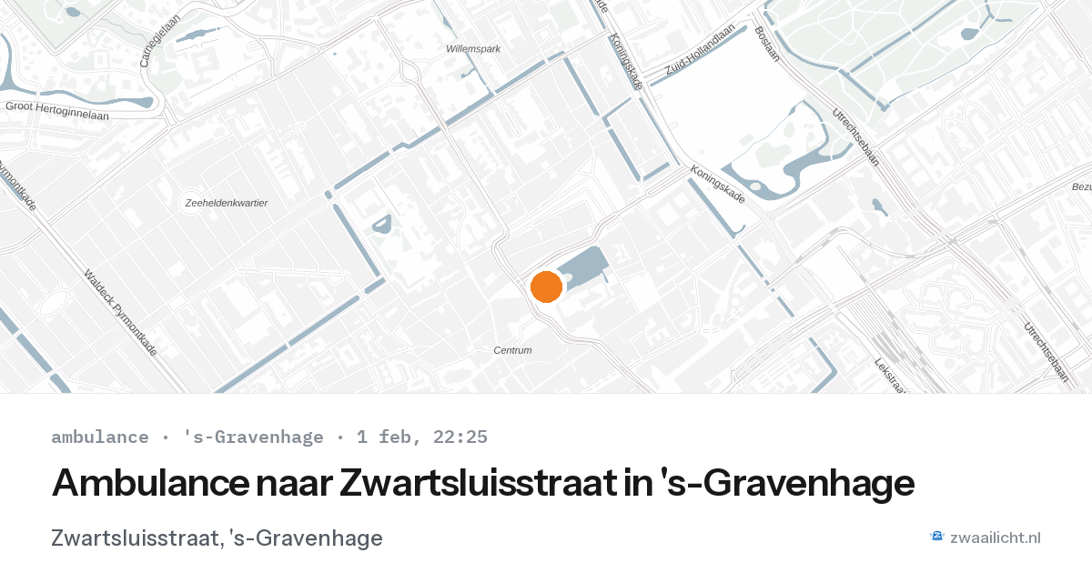 Ambulance naar Zwartsluisstraat in 's-Gravenhage — 1 feb 2026