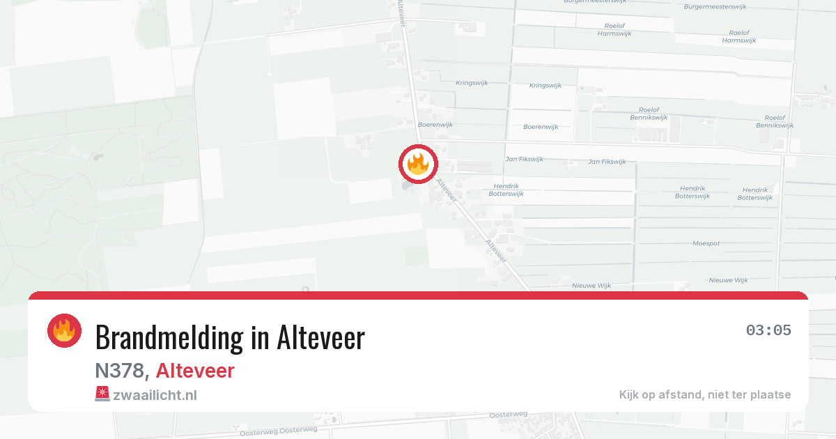Brandmelding in Alteveer — 26 apr 2026