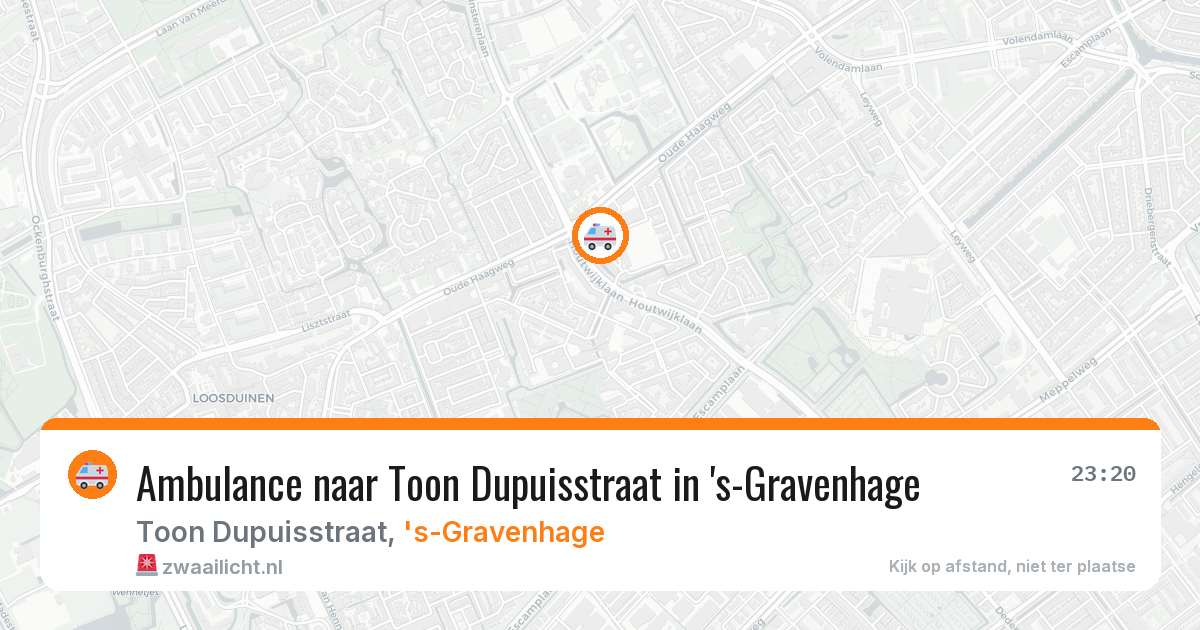 Ambulance naar Toon Dupuisstraat in 's-Gravenhage — 3 aug 2026