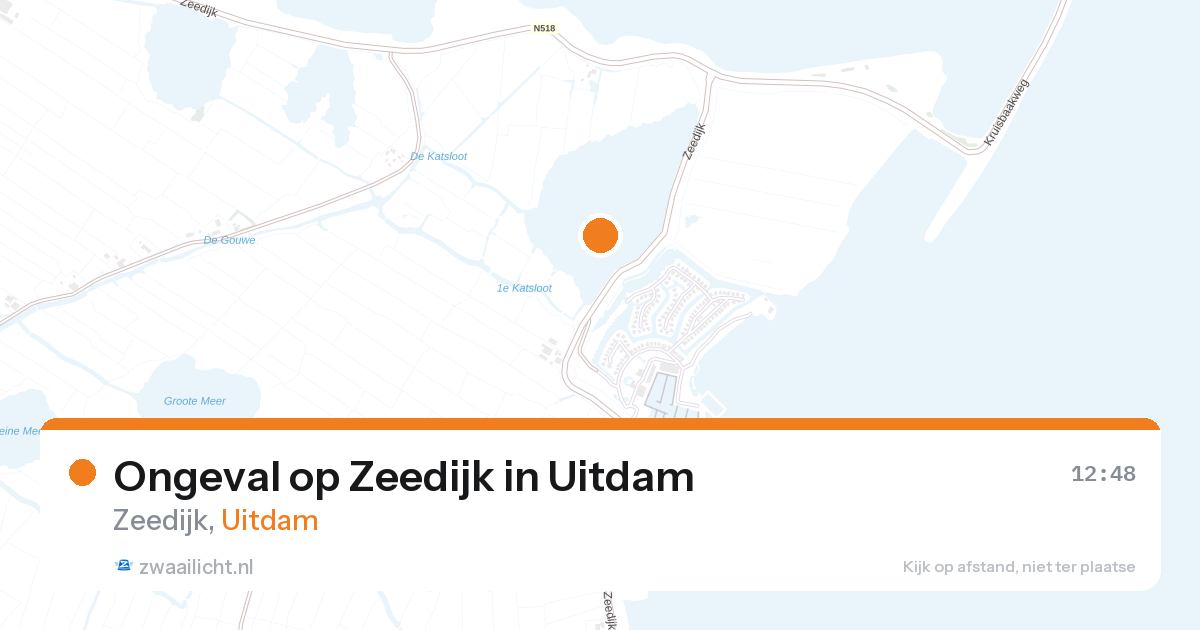 Ongeval op Zeedijk in Uitdam — 28 aug 2026