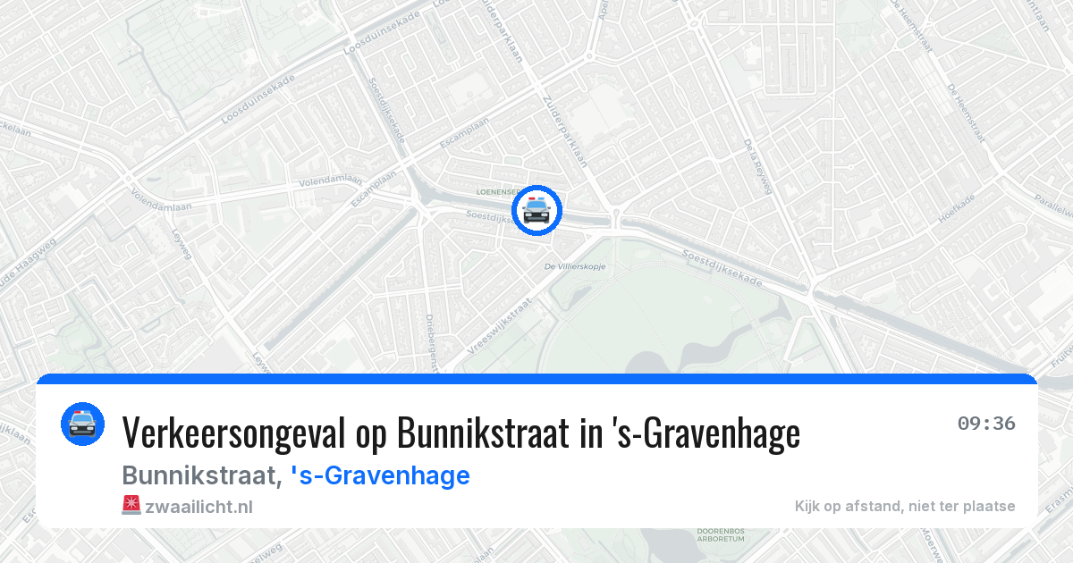 Verkeersongeval op Bunnikstraat in 's-Gravenhage — 20 jan 2026