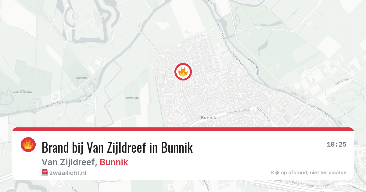Brand bij Van Zijldreef in Bunnik — 20 jun 2026