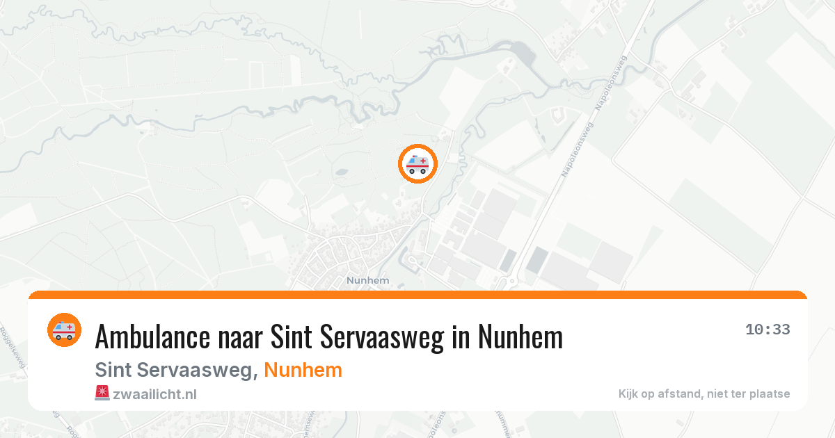 Ambulance naar Sint Servaasweg in Nunhem — 29 mei 2026
