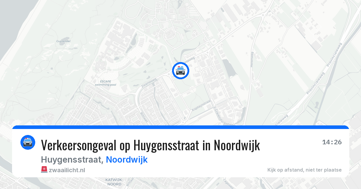 Verkeersongeval op Huygensstraat in Noordwijk — 3 jun 2026