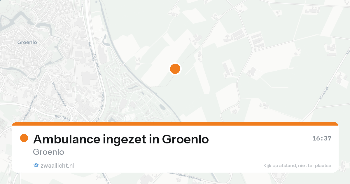 Ambulance ingezet in Groenlo — 16 aug 2026