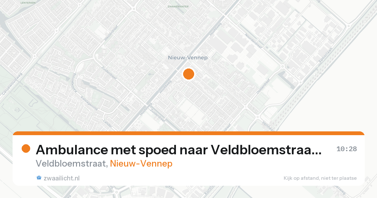 Ambulance met spoed naar Veldbloemstraat in Nieuw-Vennep — 31 jan 2026
