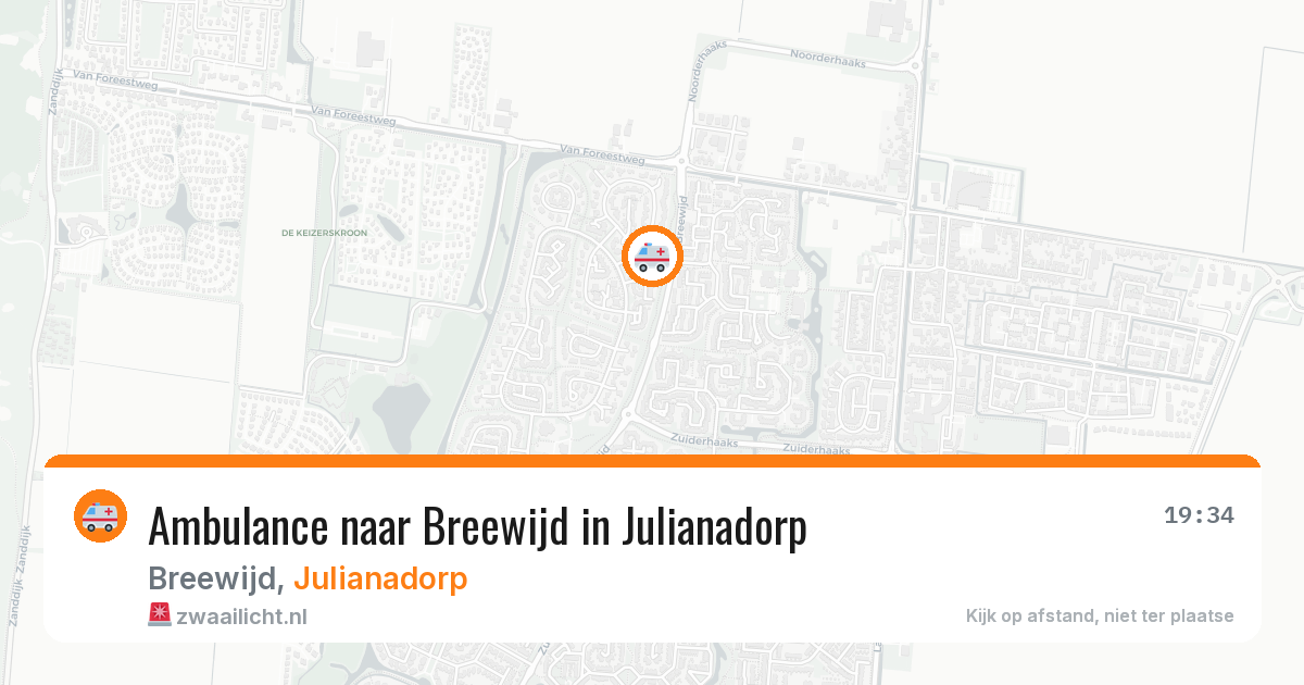 Ambulance naar Breewijd in Julianadorp — 8 jun 2026